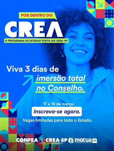 Crea-SP abre inscrições para o Programa de Estágio Visita entre 17 a 19 de março