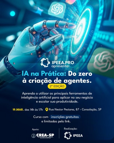 IPEEA PRO realizará curso gratuito de Inteligência Artificial