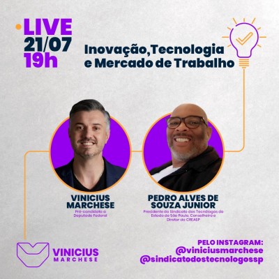 Presidente do Sindicato participa de live com Vinicius Marchese, nesta quinta (21)