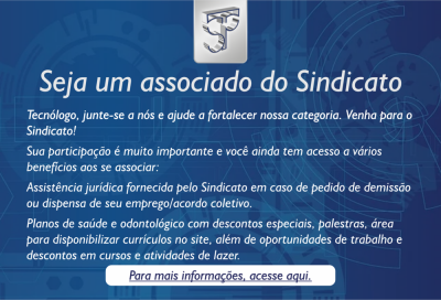 Seja um associado do Sindicato