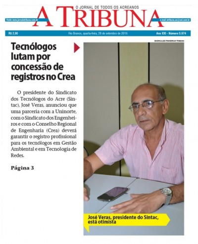 Tecnólogos lutam por concessão de registro no CREA -Acre