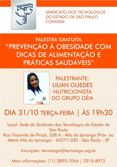 Sindicato promoverá palestra gratuita sobre prevenção à obesidade e alimentação saudável
