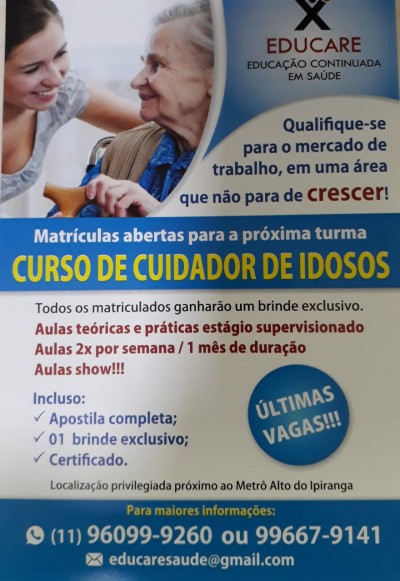 Sindicato sediará Curso de Cuidador de Idosos. Veja como se inscrever