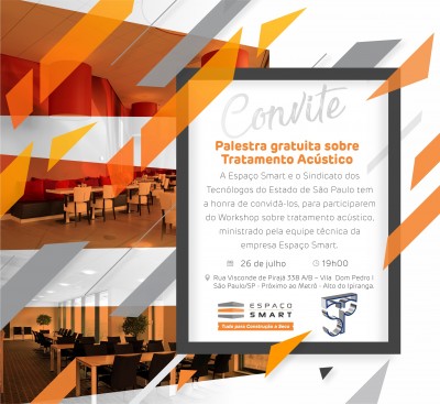 Sindicato e Espaço Smart promovem workshop gratuito sobre tratamento acústico