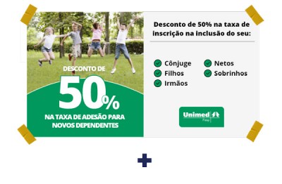 Unimed Fesp oferece 50% de desconto na taxa de adesão para novos dependentes