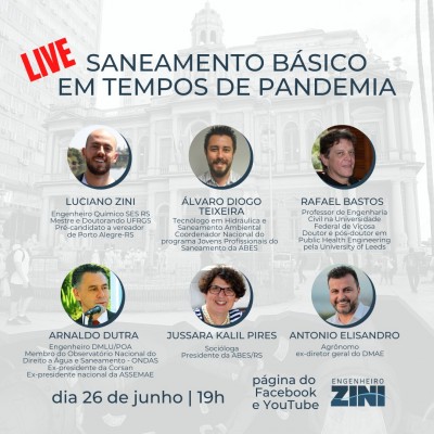 Membro do Sindicato integra webinar sobre saneamento básico em tempos de pandemia