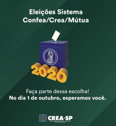 Eleições do Sistema Confea/Crea e Mútua ocorrerão em 1º de outubro
