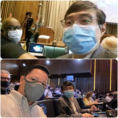 Presidente e Conselheiros do Sindicato presentes em sessão plenária do Crea-SP