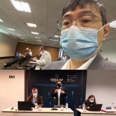 Sindicato na reunião da Câmara de Engenharia Especializada de Engenharia Elétrica do Crea-SP