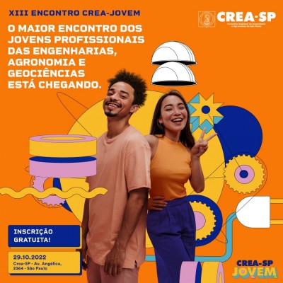 Vem aí o XIII Encontro Crea-SP Jovem. Inscrições gratuitas