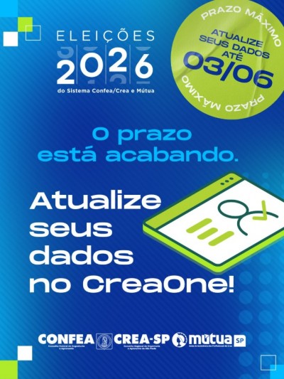 Eleições Sistema Confea/Crea e Mútua: seu voto começa com a atualização cadastral