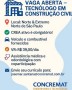 Vaga aberta – Tecnólogo em Construção Civil