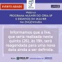 Evento adiado. Nova data será informada em breve